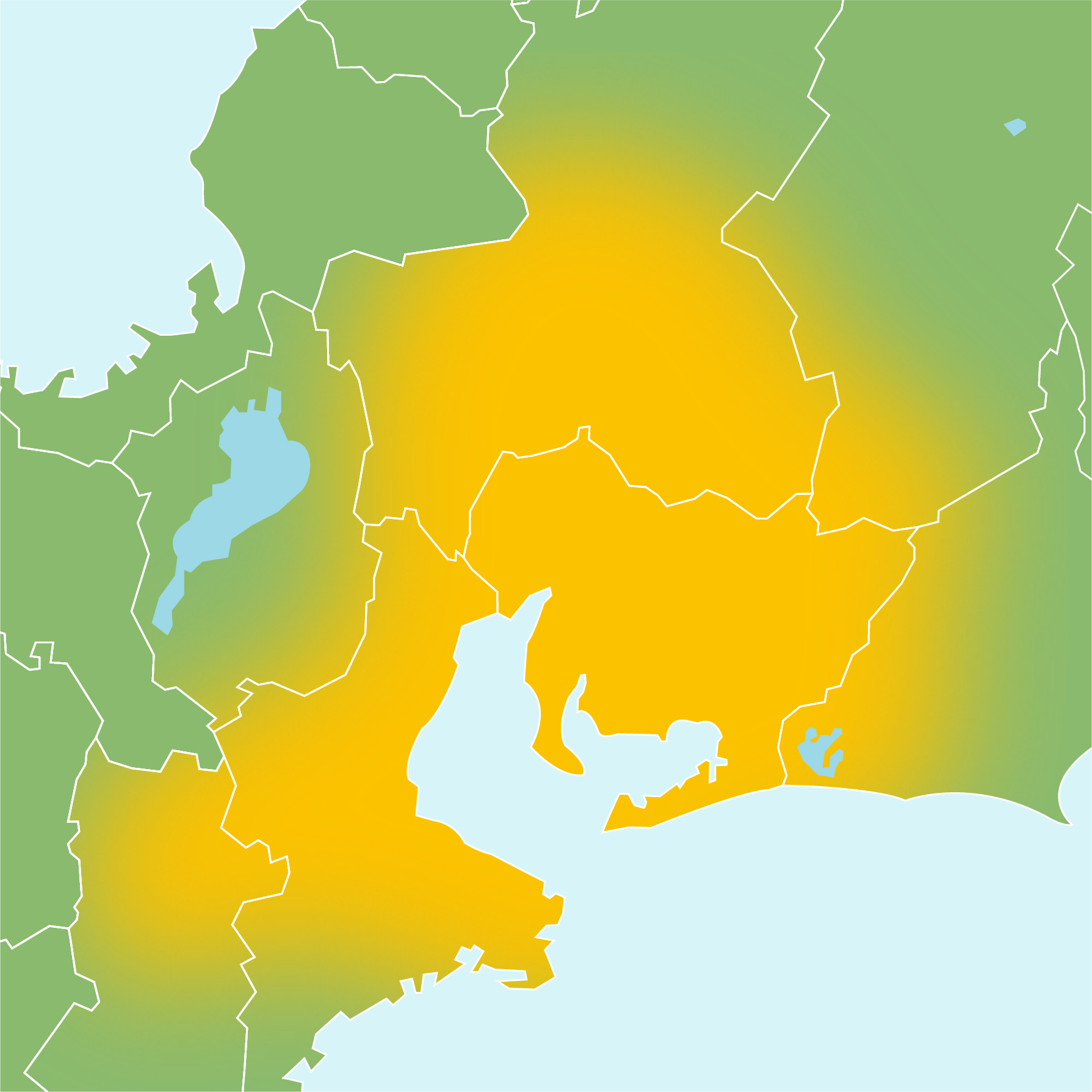 出張エリア地図